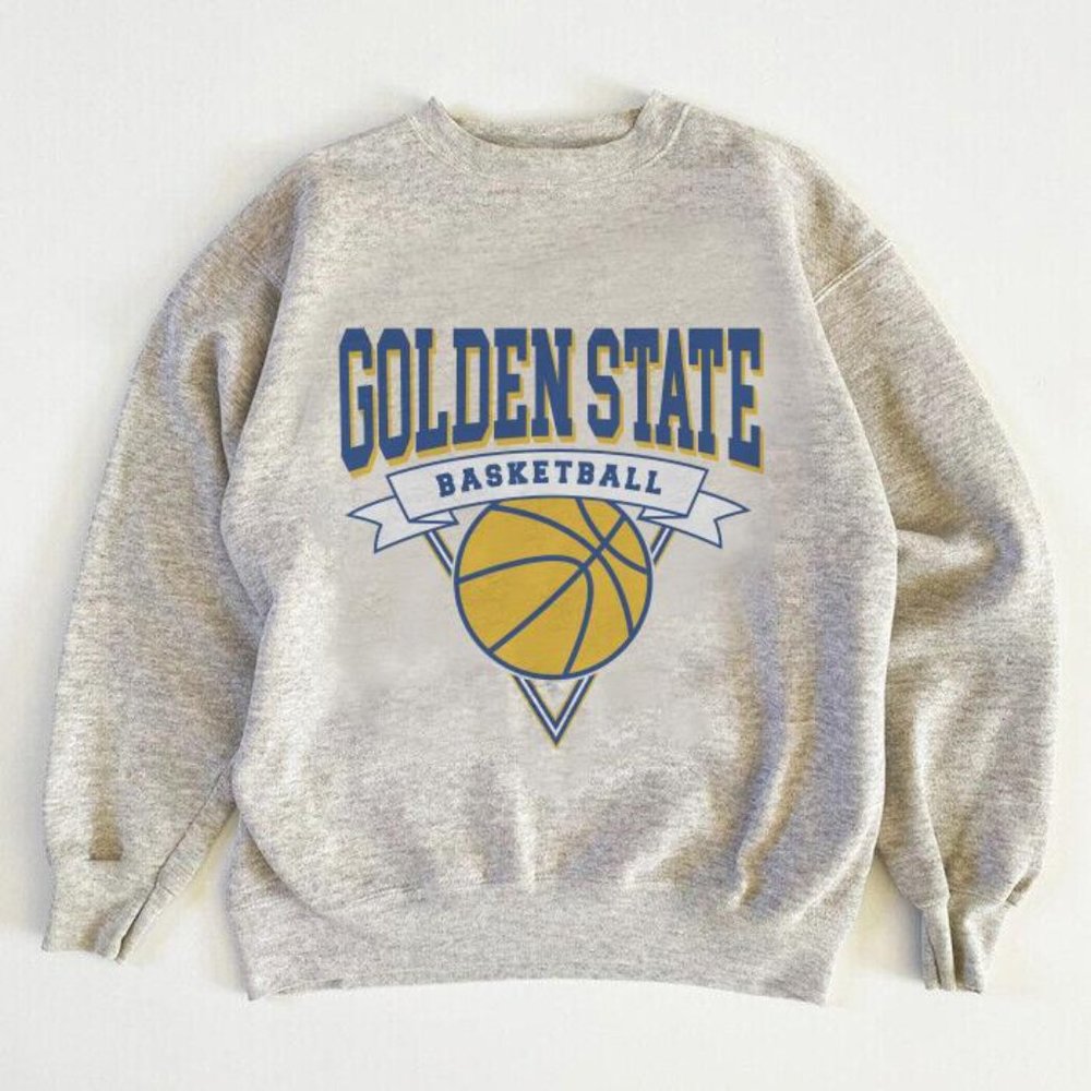 Golden State Basketball Crewneck shirt, Vintage 1987 Style Golden Sweatshirt